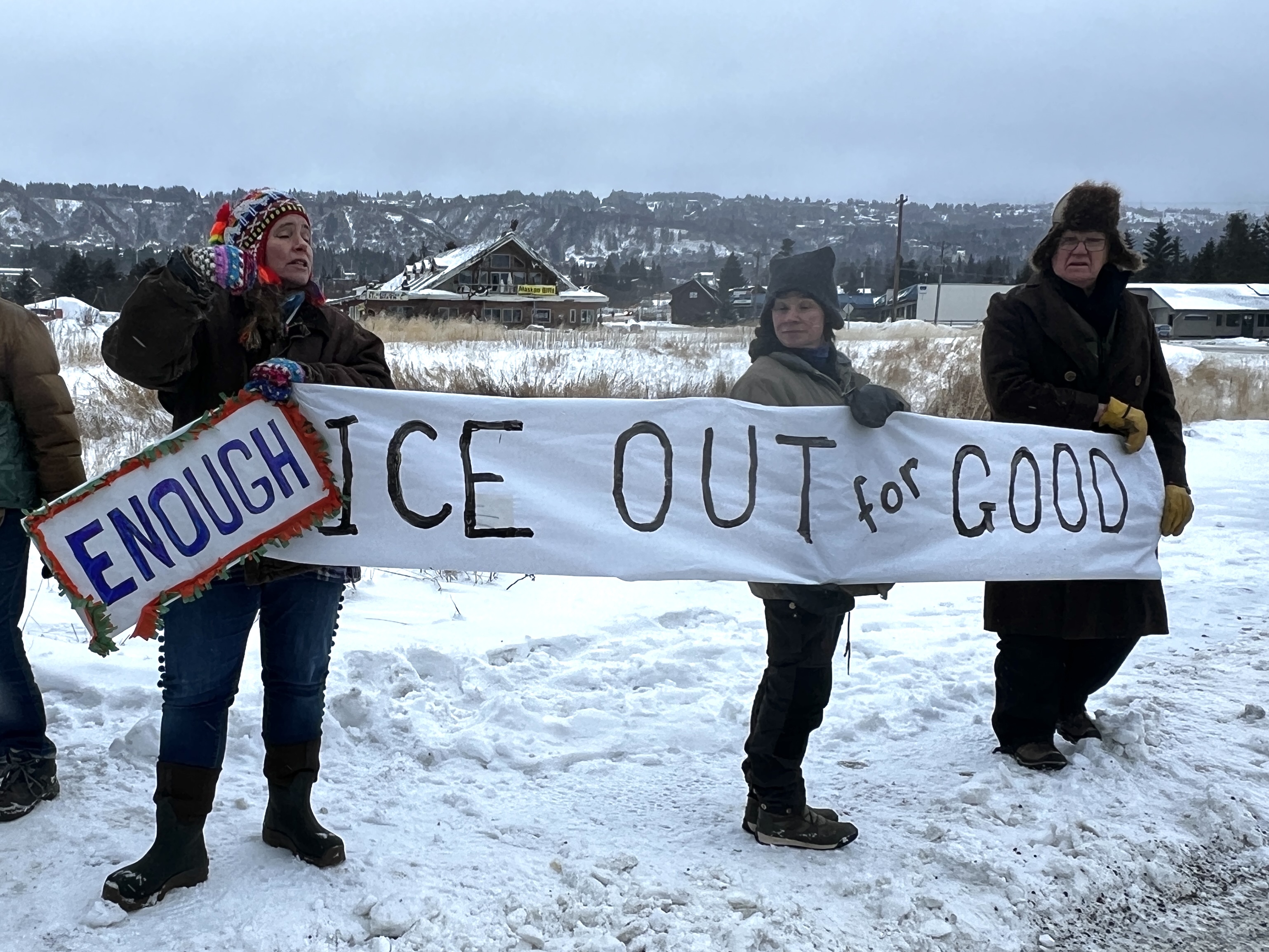 Homer holds ‘ICE Out for Good’ protest, vigil