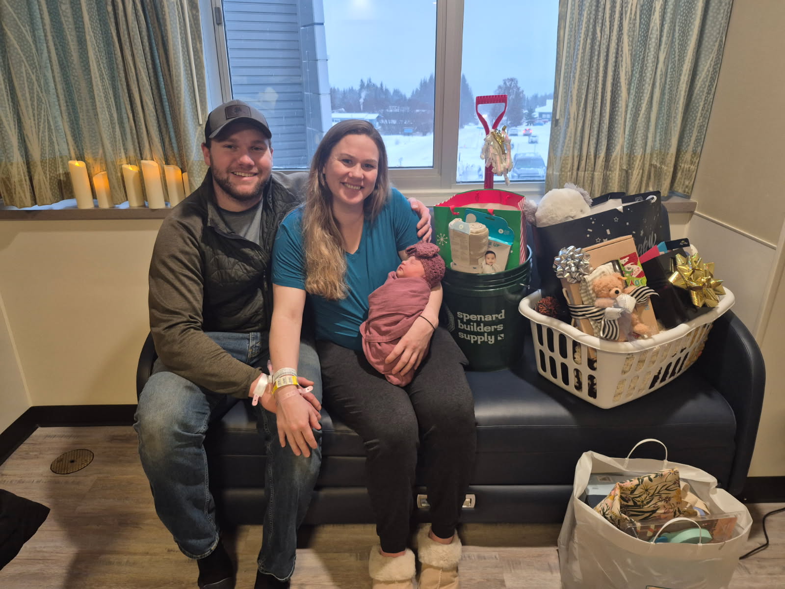 Early first baby surprises parents