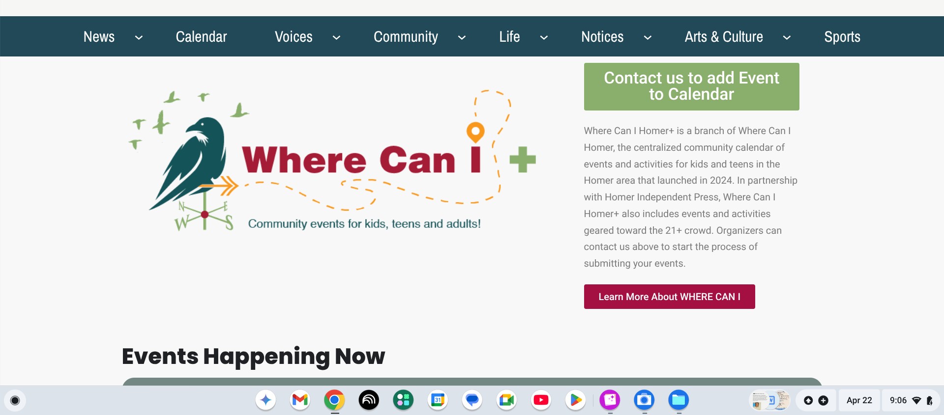 Youth calendar expands to all community events in collaboration with HIP