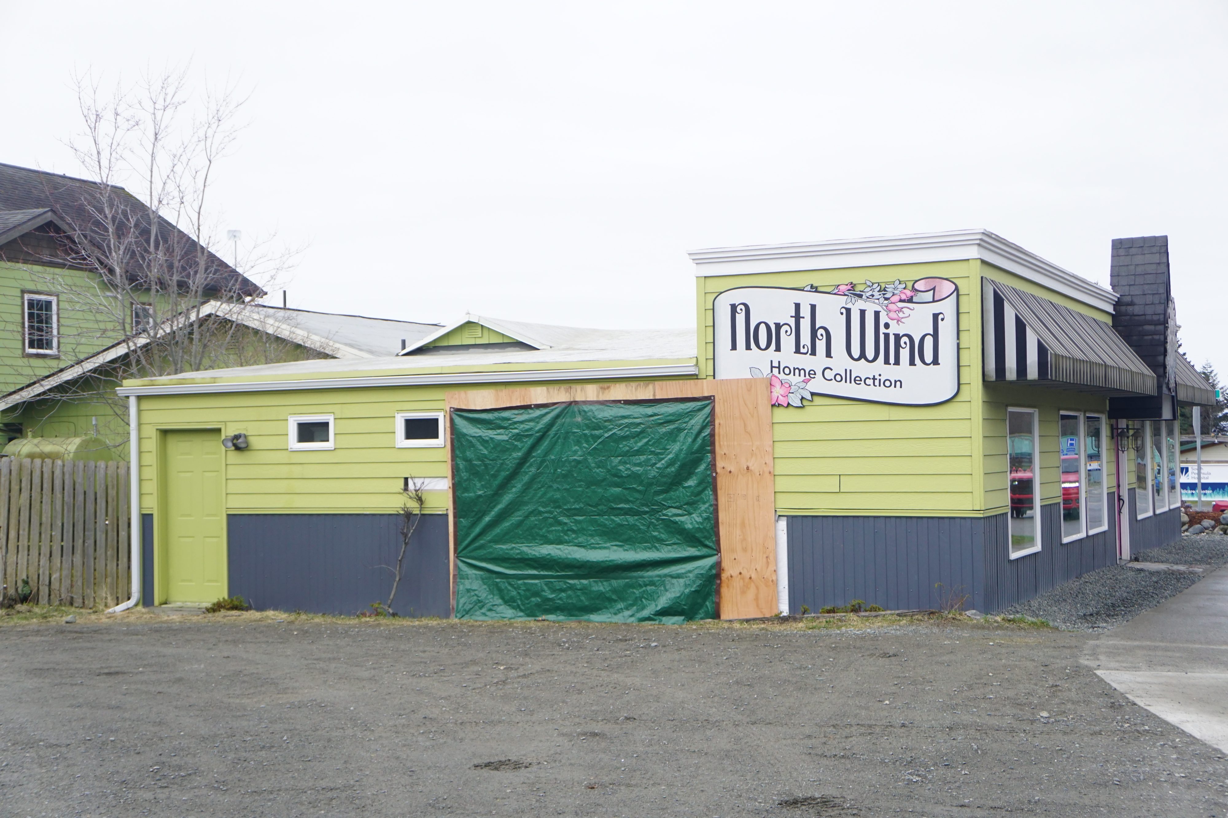 Car crash damages historic Homer business